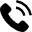 Black smartphone handset icon with a call symbol and a numeric keypad below on white background.
