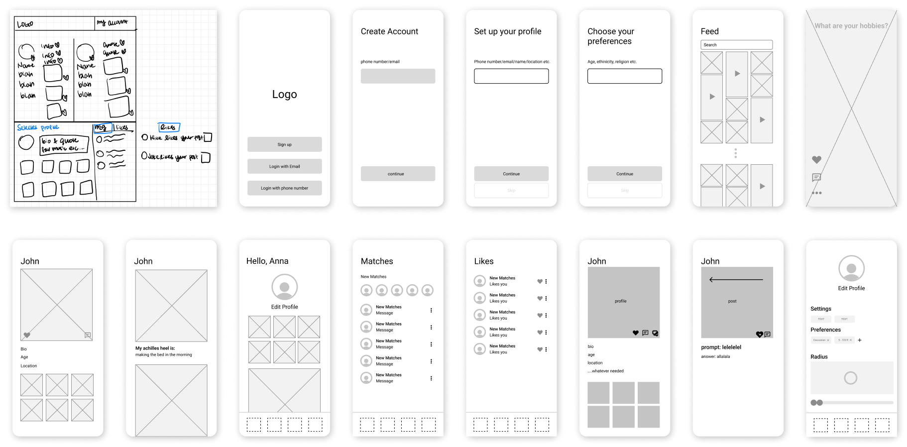 Wireframe screenshot