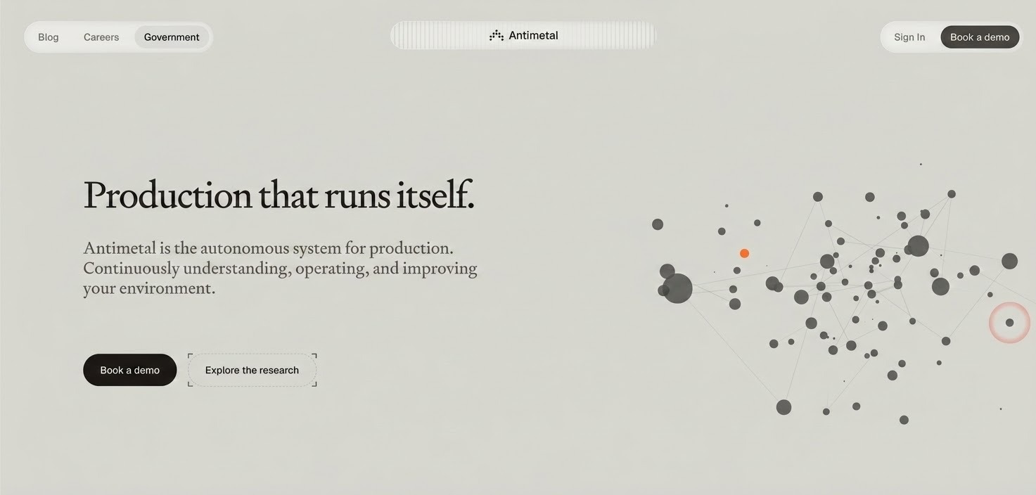 SaaS Website UX Design - Antimetal