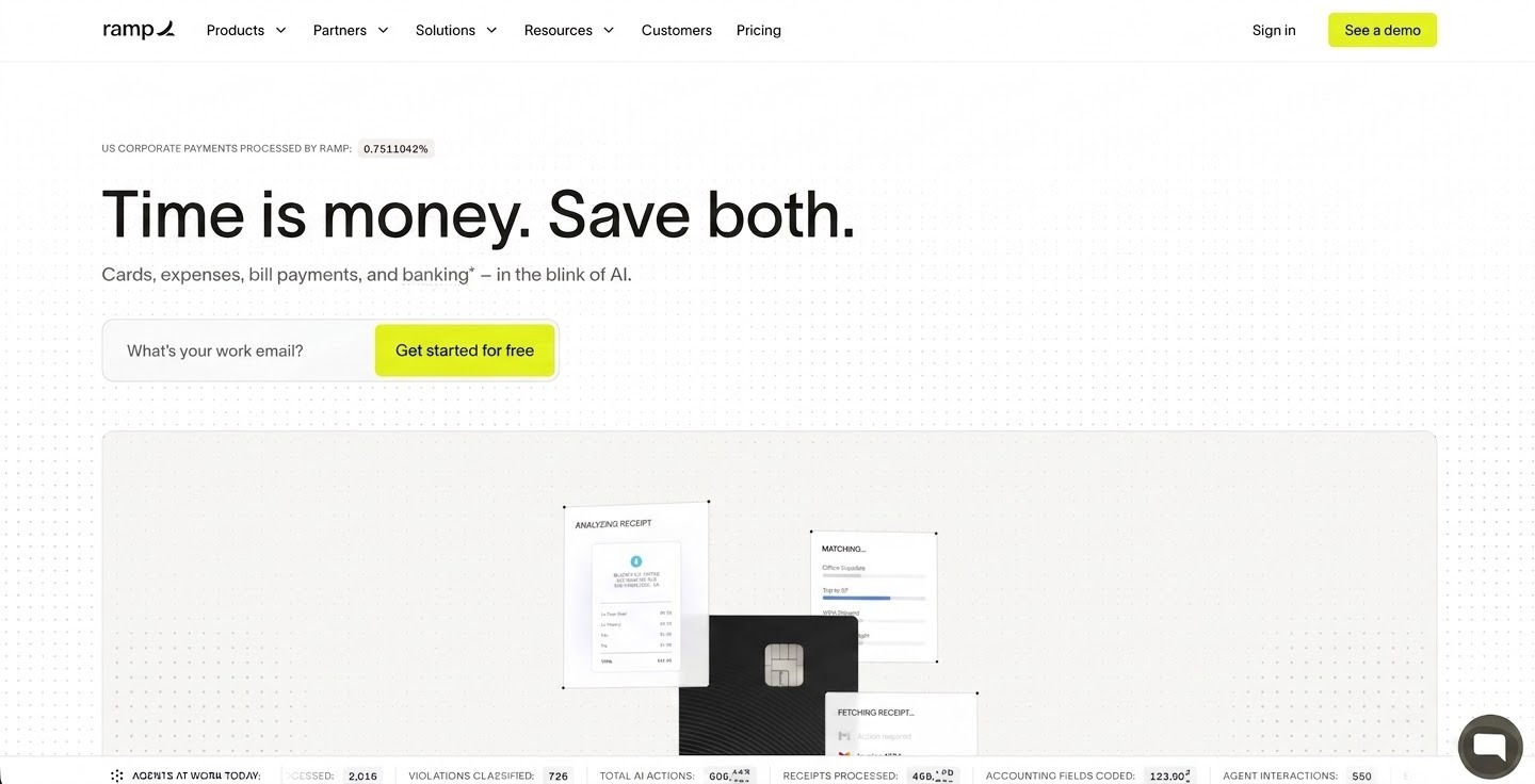 SaaS Website UX Design - Ramp