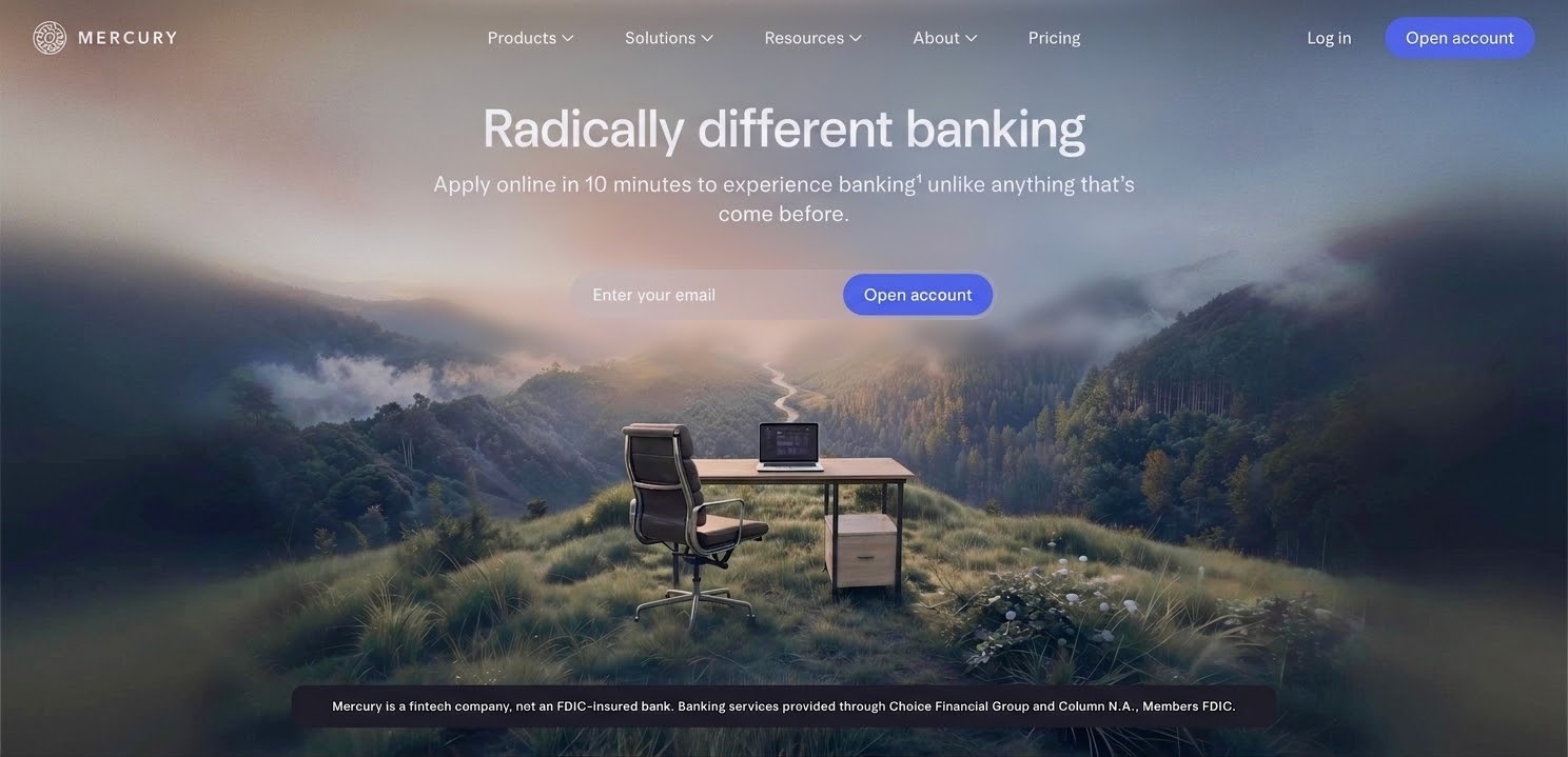SaaS Website UX Design USA - Mercury