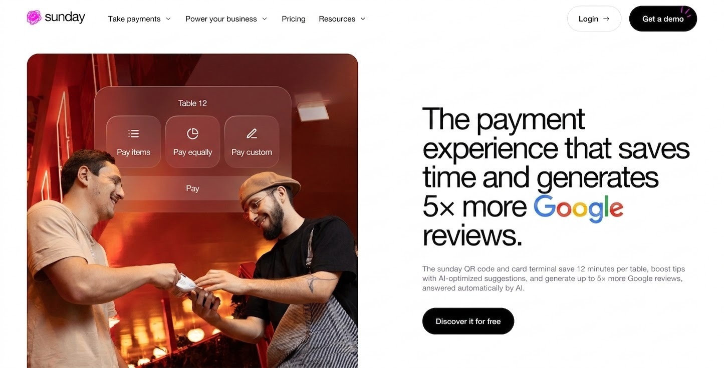 Top SaaS Website UX Design - Sunday App