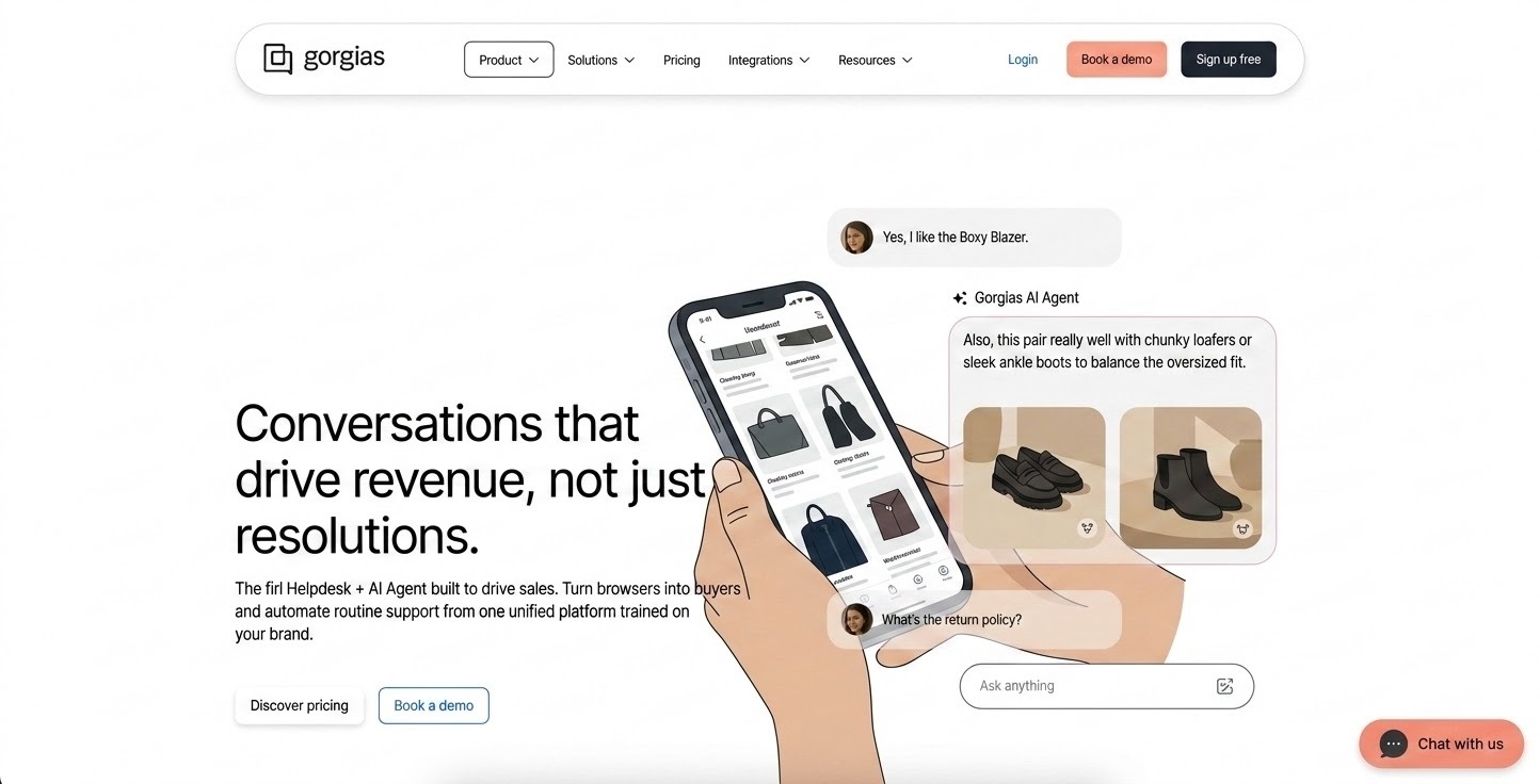 Top SaaS Website UX Design - Gorgias