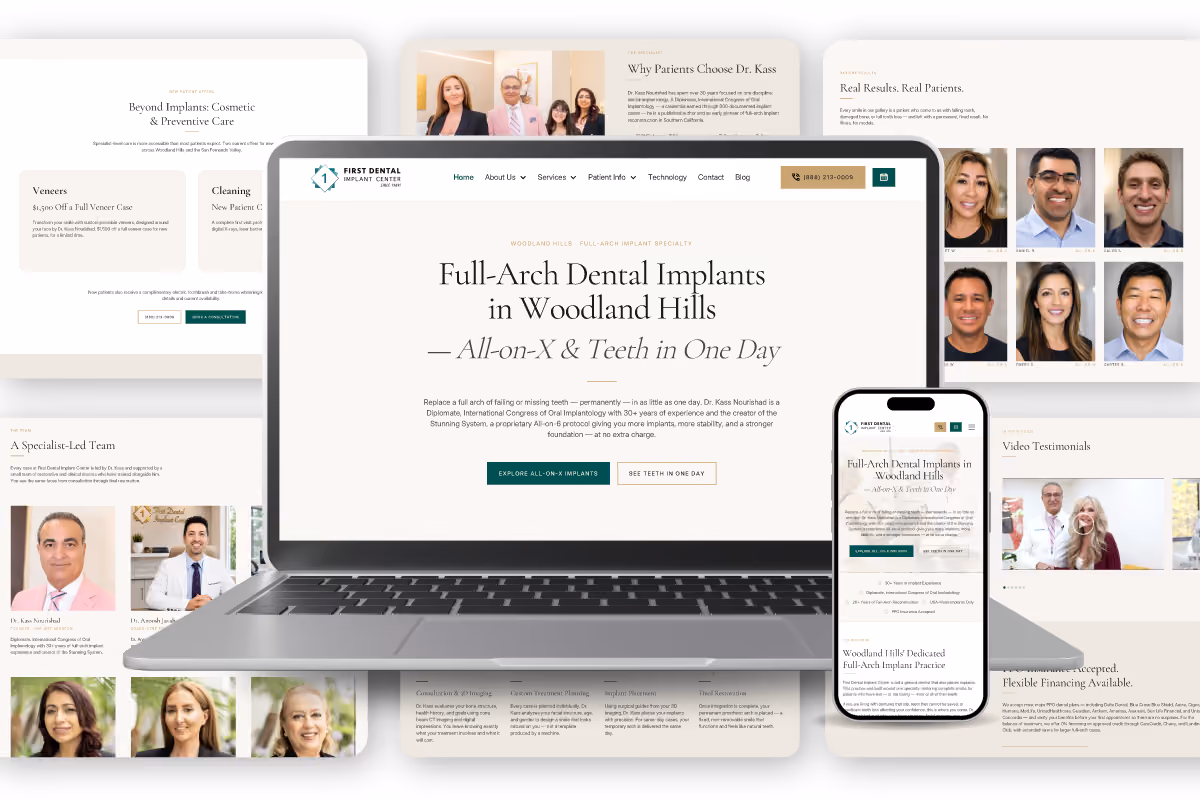 Websites Built for Full-Arch and Implant Dental Practices