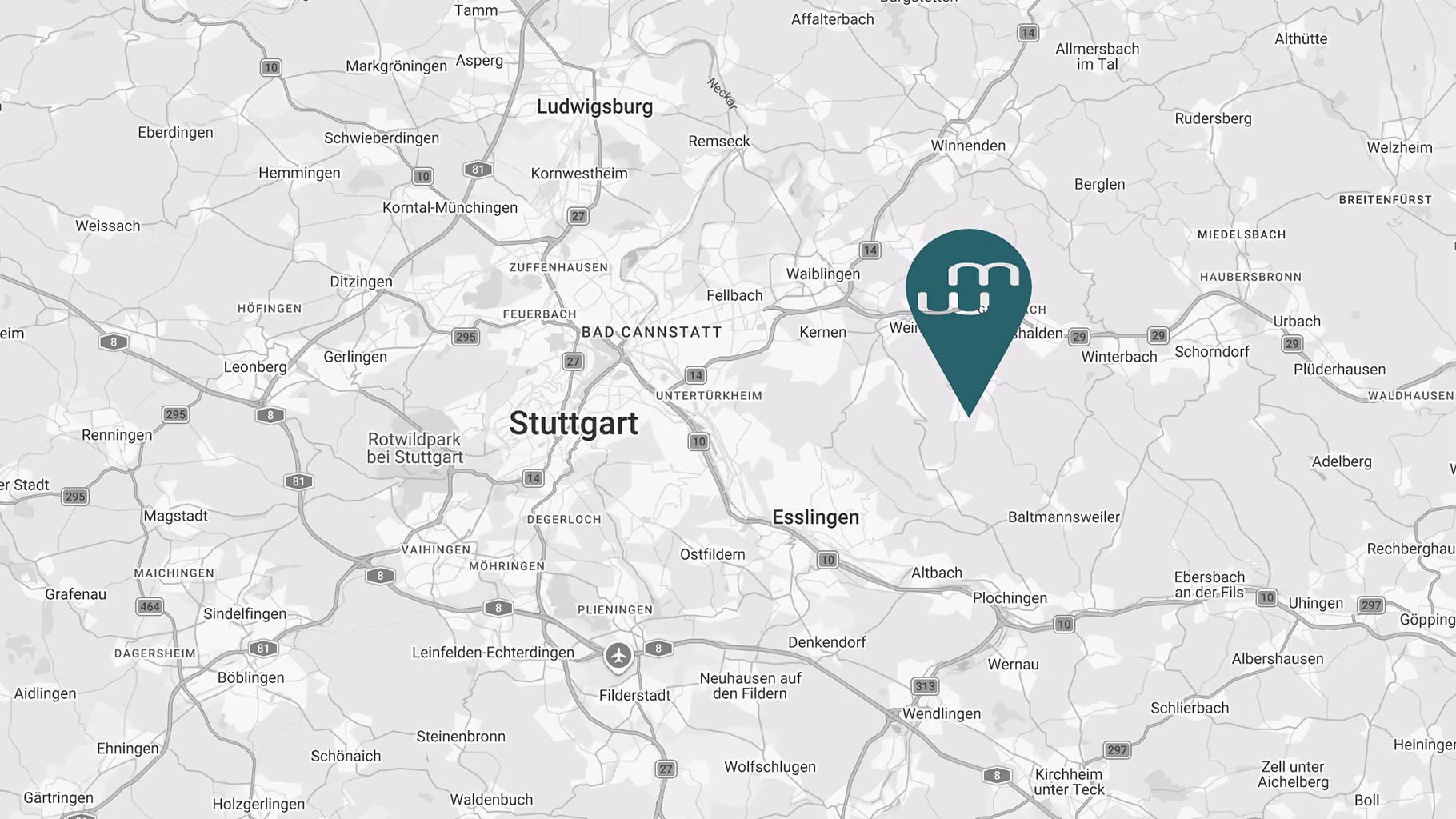 A map that shows the location of flow-med headquarter