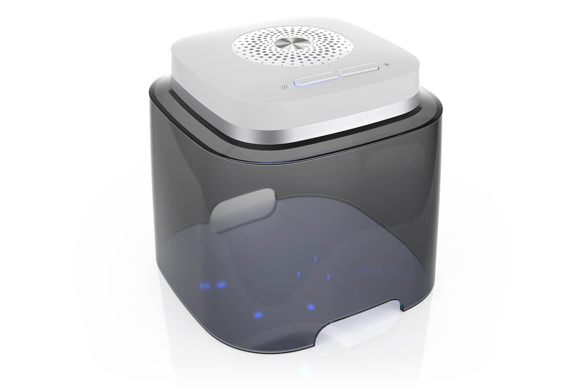 Dry box for all rechargeable hearing aids dry-cap uv 2.2® perspective