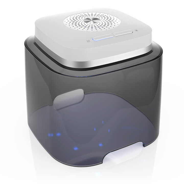 Dry box for all rechargeable hearing aids dry-cap uv 2.2® perspective
