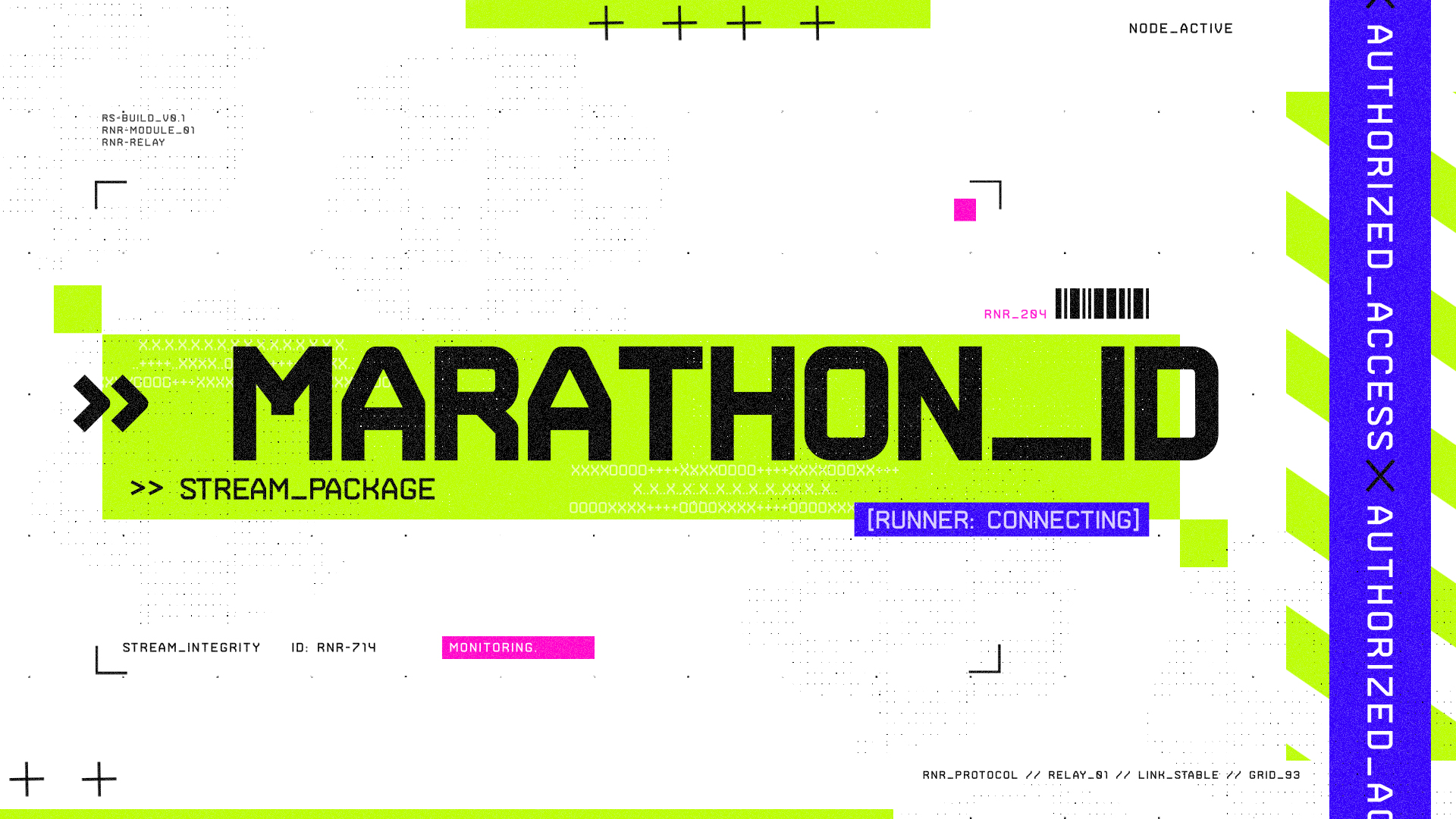 Futuristic sci-fi interface with neon green HUD elements and digital panels