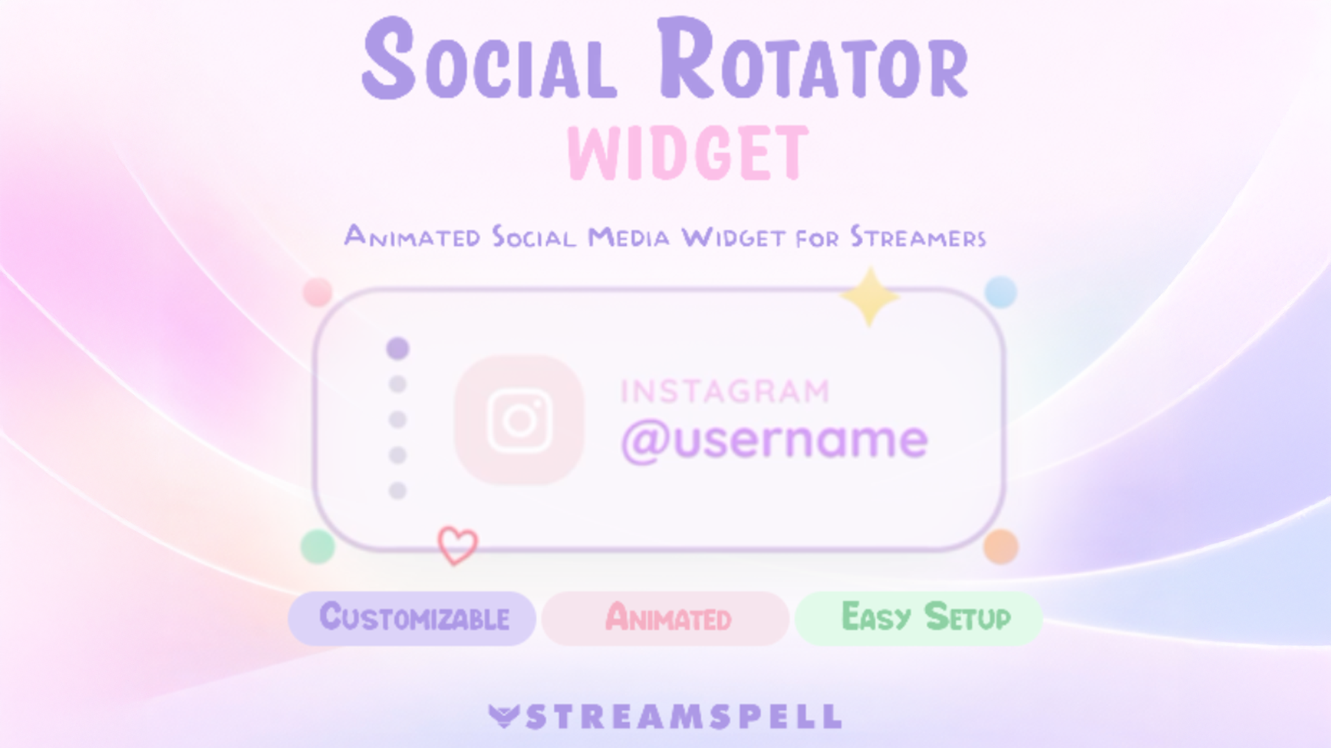 Best Social Rotator Widget for Streamers | Animated Social Media Overlay