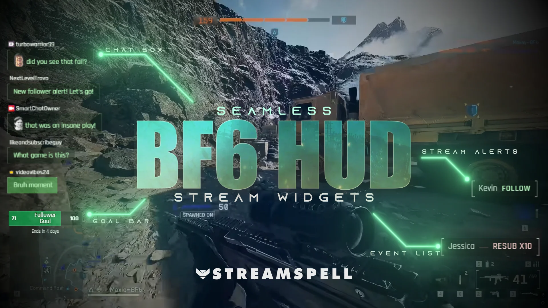 Battlefield 6 Stream Widgets and Reactive Overlays by StreamSpell