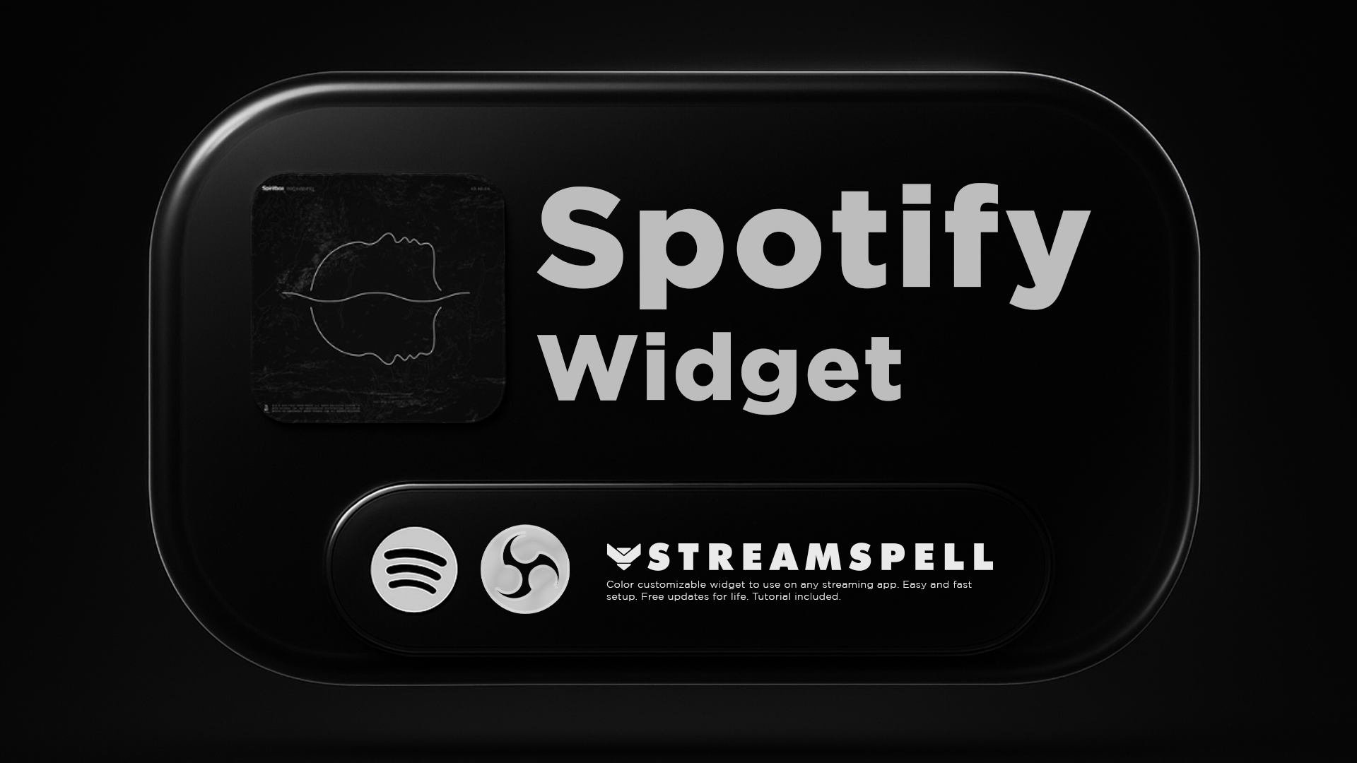 StreamSpell Spotify Widget product cover, featuring a track from Spiritbox's album, Tsunami Sea.