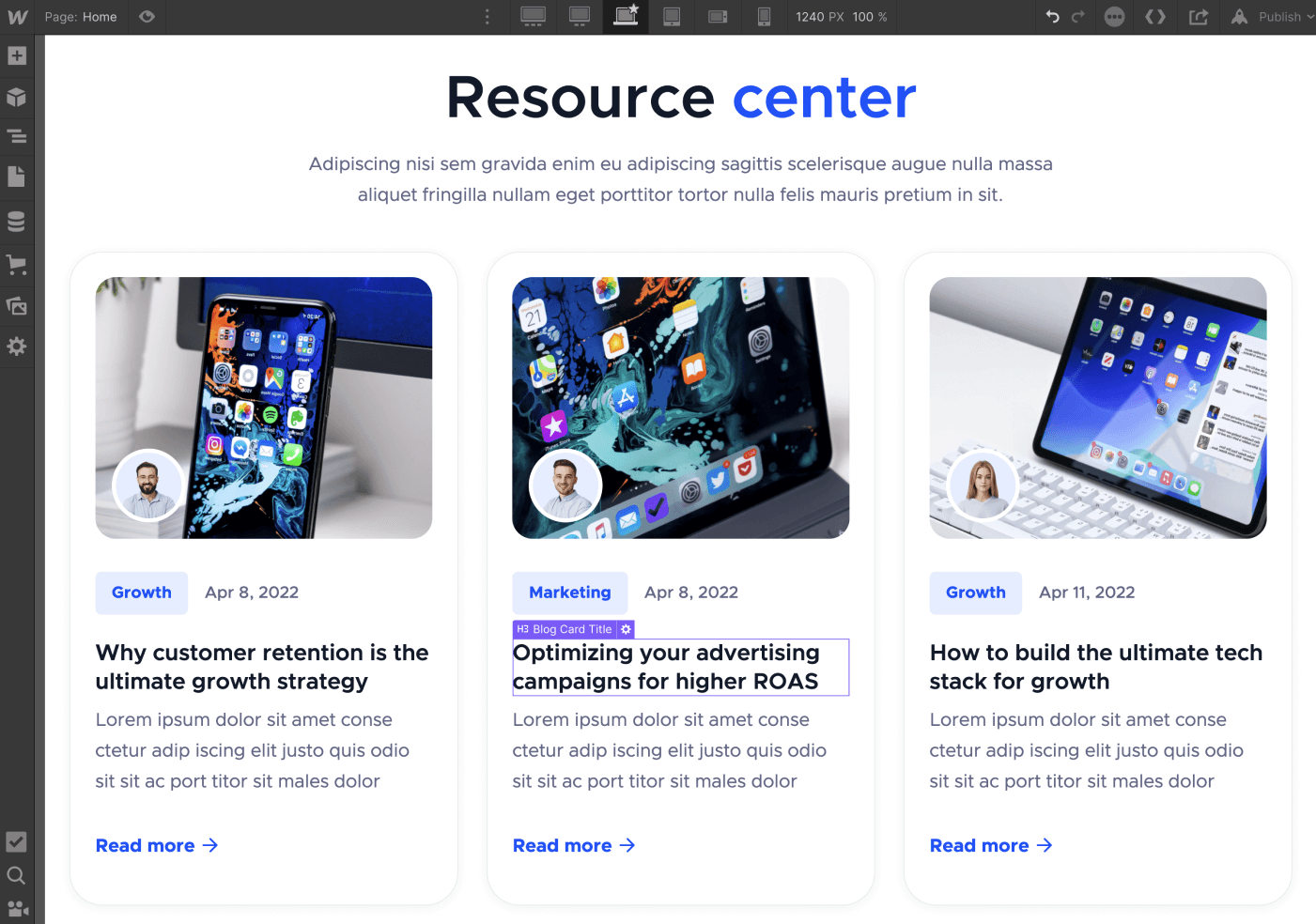CMS Content - Techly X Webflow Template
