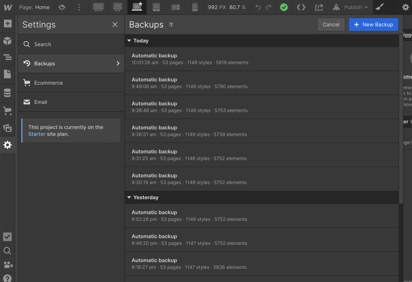 Backups - Techly X Webflow Template