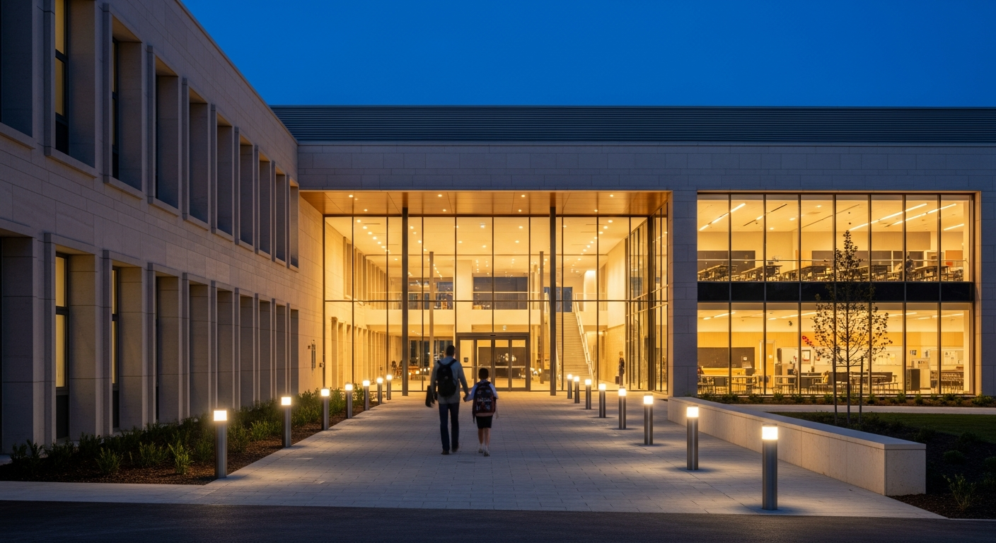a photograph of GEMS Wellington International School in context