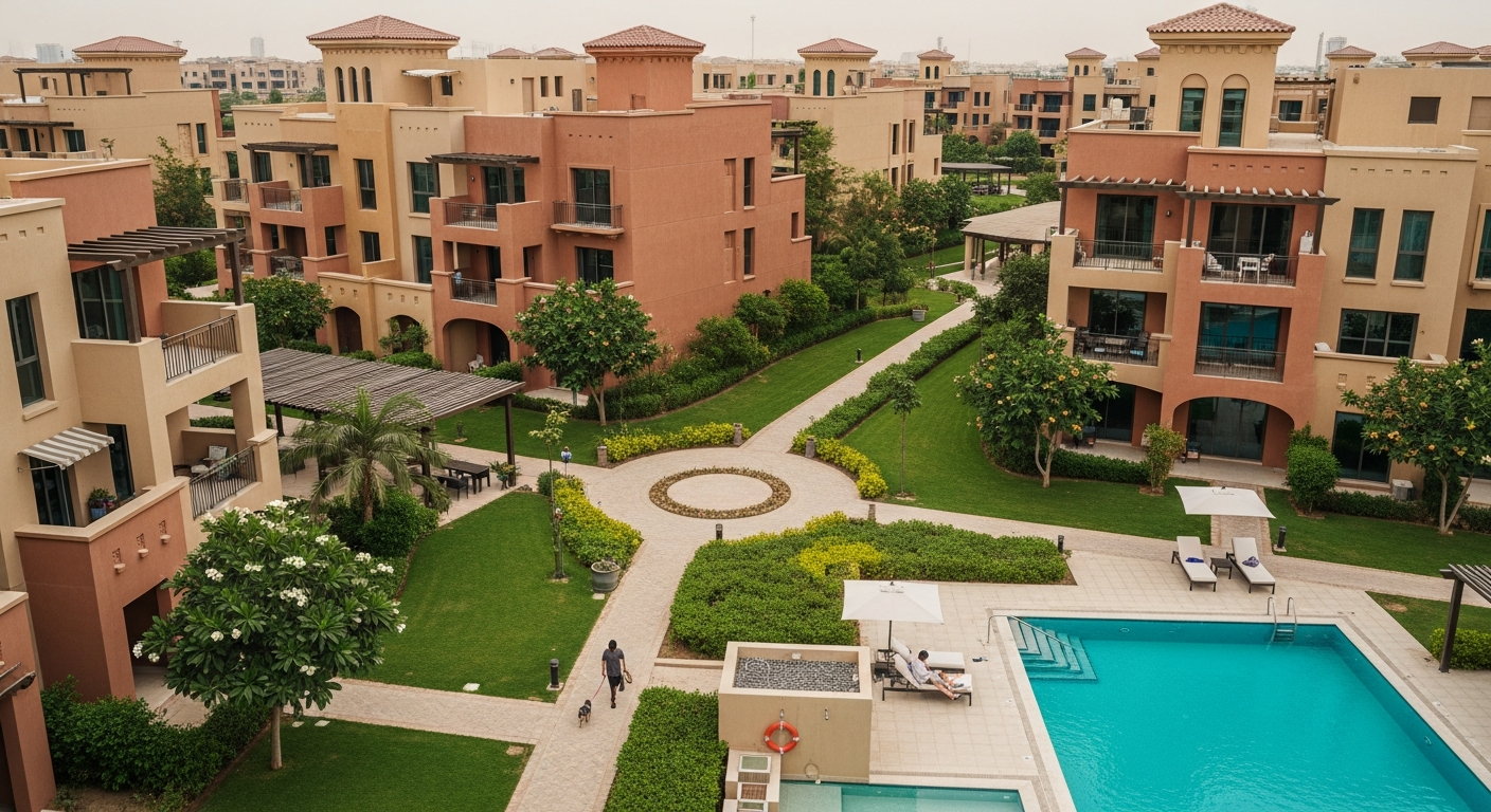 Remraam, a residential community in Dubai near Damac Hills Central Park
