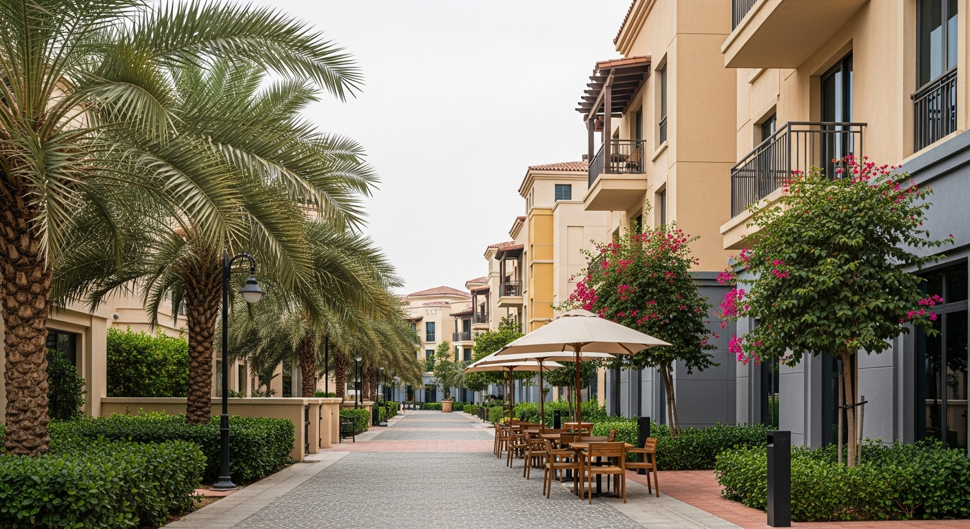 Motor City, a residential community in Dubai near Durham School Dubai Sports City