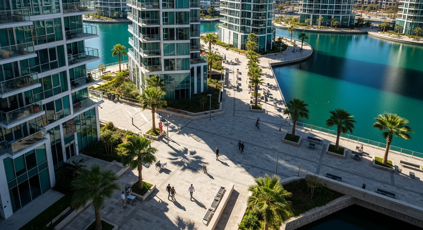Jumeirah Lake Towers (JLT), a residential community in Dubai near Roxy Cinemas The Beach JBR