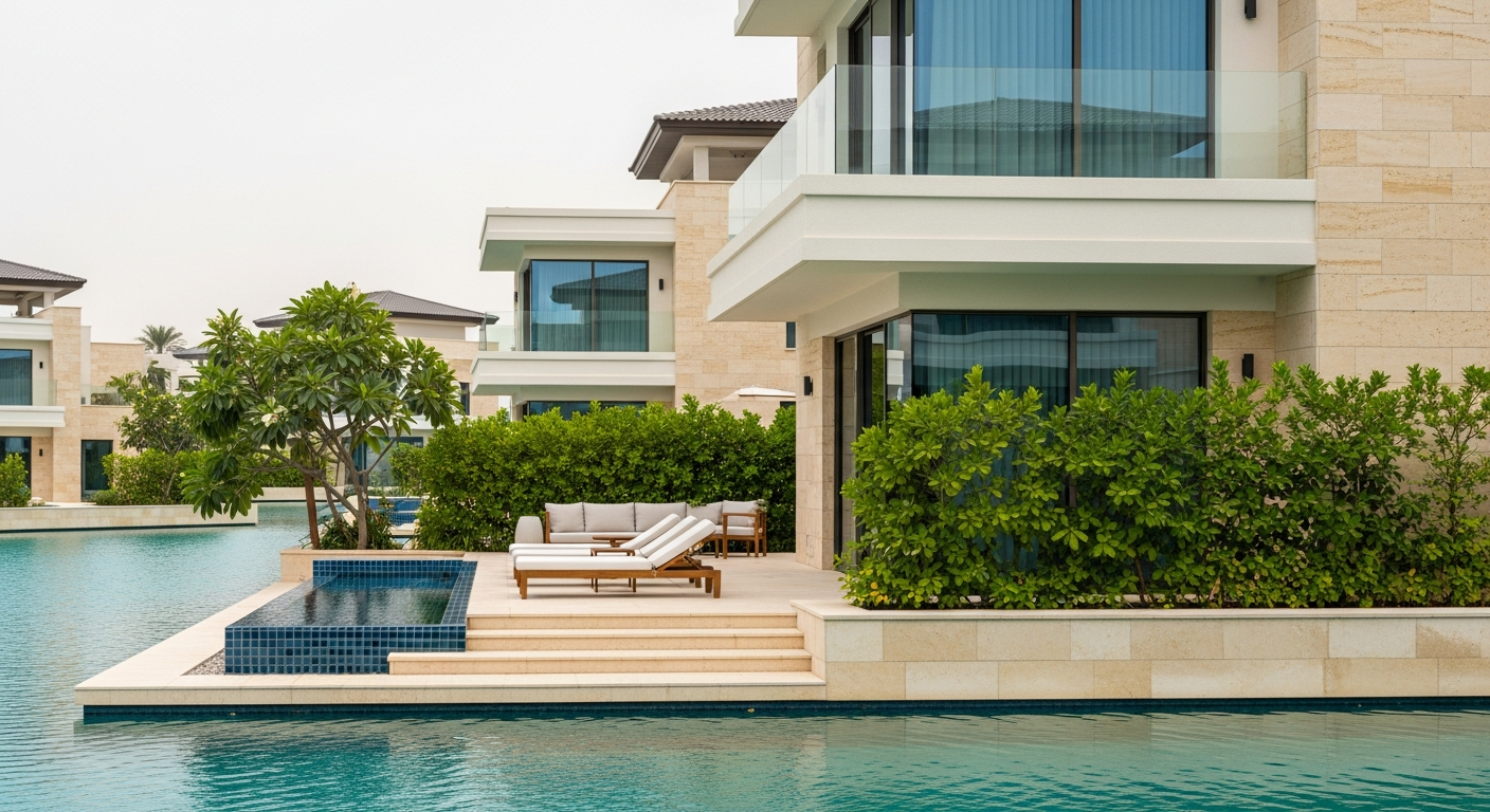 Jumeirah Islands, a residential community in Dubai near Reel Cinemas Jebel Ali Recreation Club