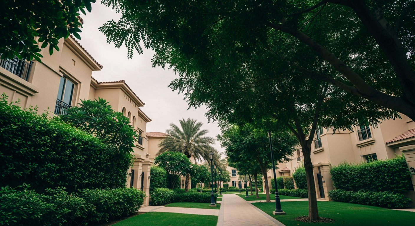 Green Community, a residential community in Dubai near Reel Cinemas Jebel Ali Recreation Club