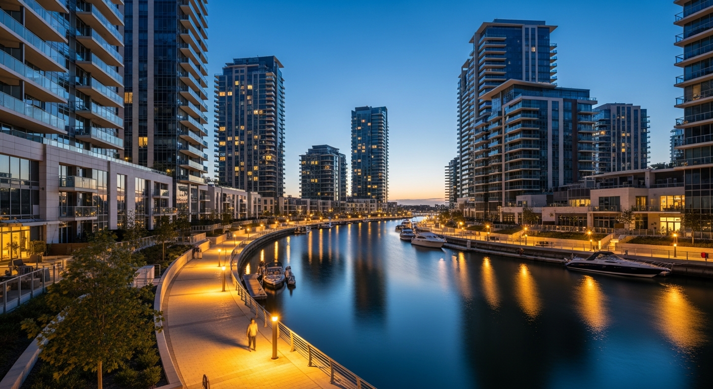 Dubai Marina, a residential community in Dubai near Al Ghaf Private School