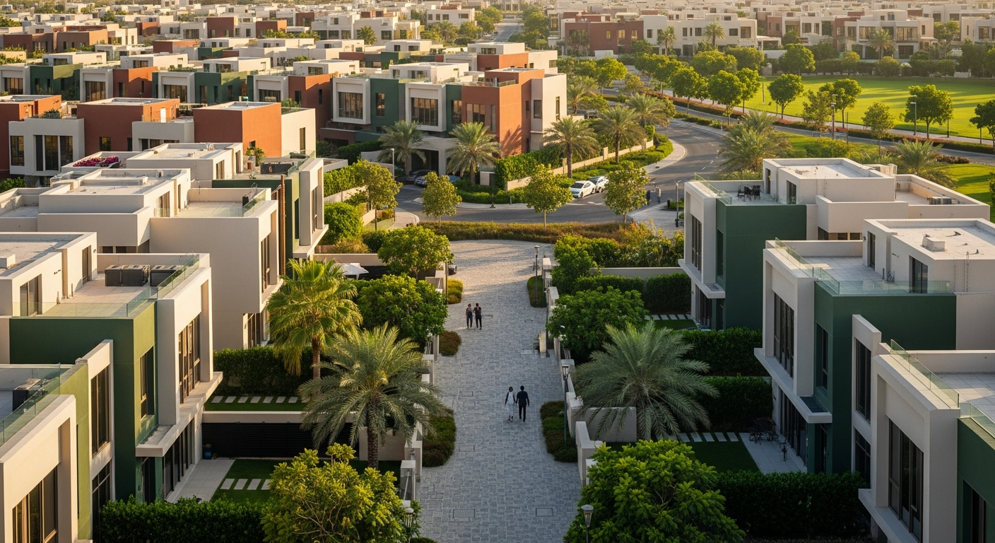 Jebel Ali Village, a residential community in Dubai near Al Nibras International Private School