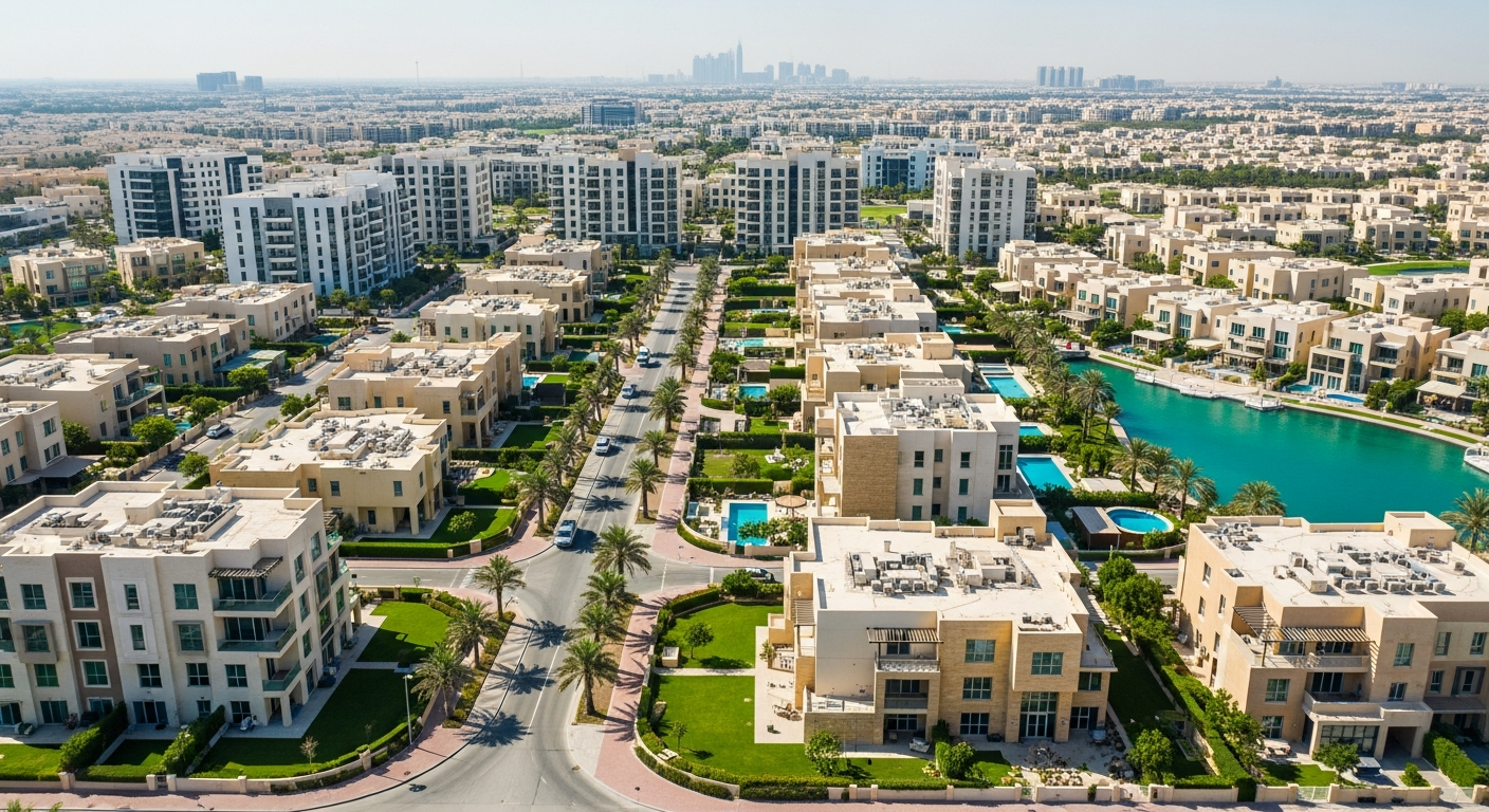 Residential apartment buildings in Dubai near Al Sadiq Islamic English School