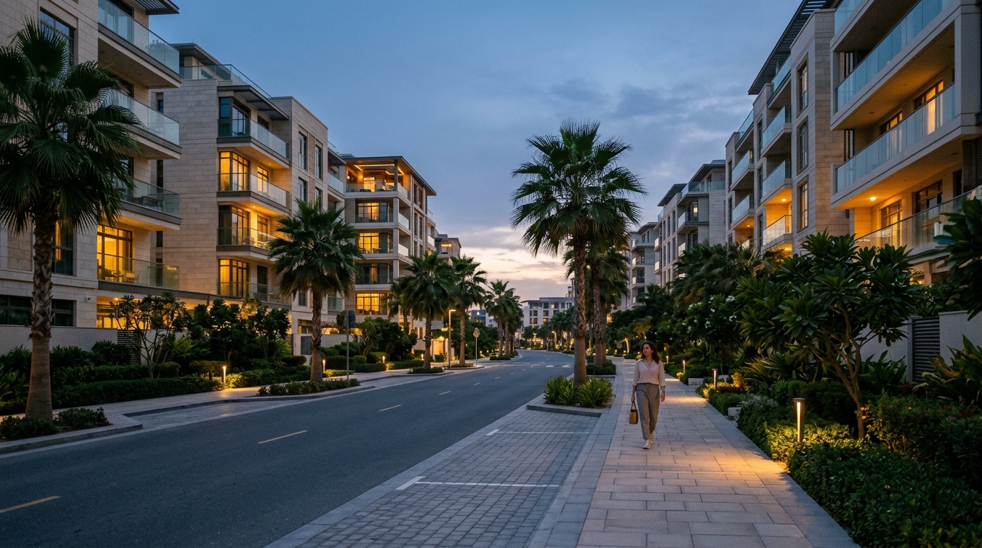 Al Garhoud, a residential community in Dubai near New Indian Model School