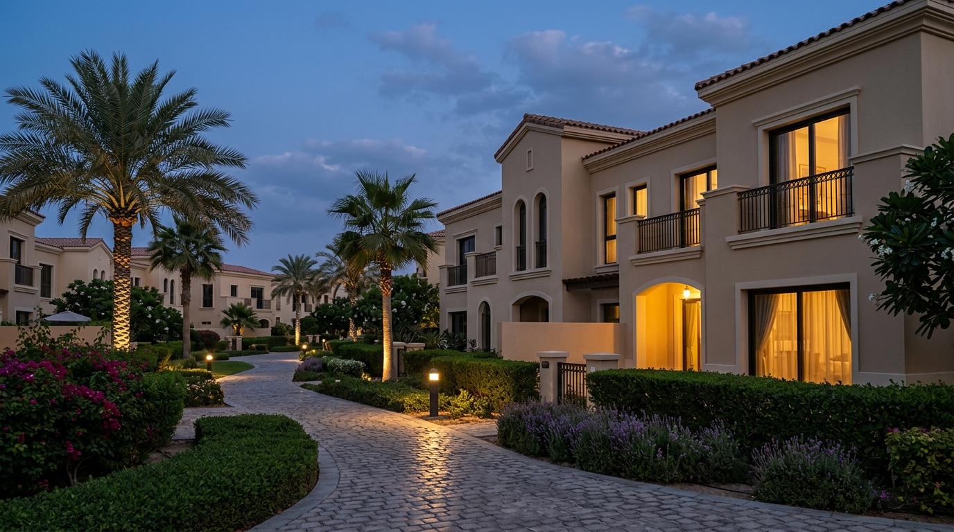 Green Community Motor City, a residential community in Dubai near Renaissance School