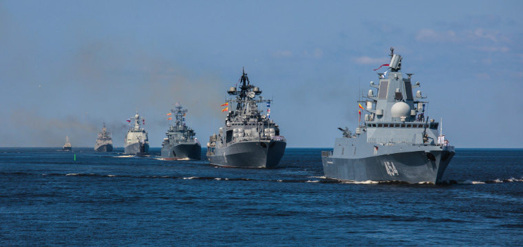 US Navy Ships in the Water