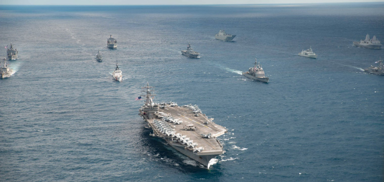 US Navy Ships in the Water