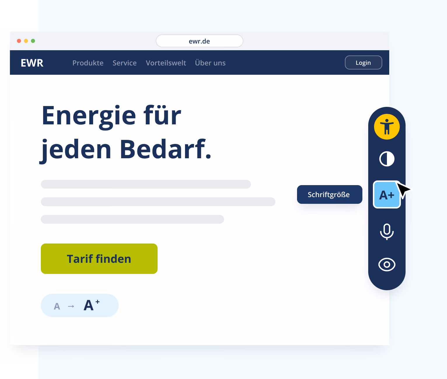 Drei Detailgrafiken der PPC App
