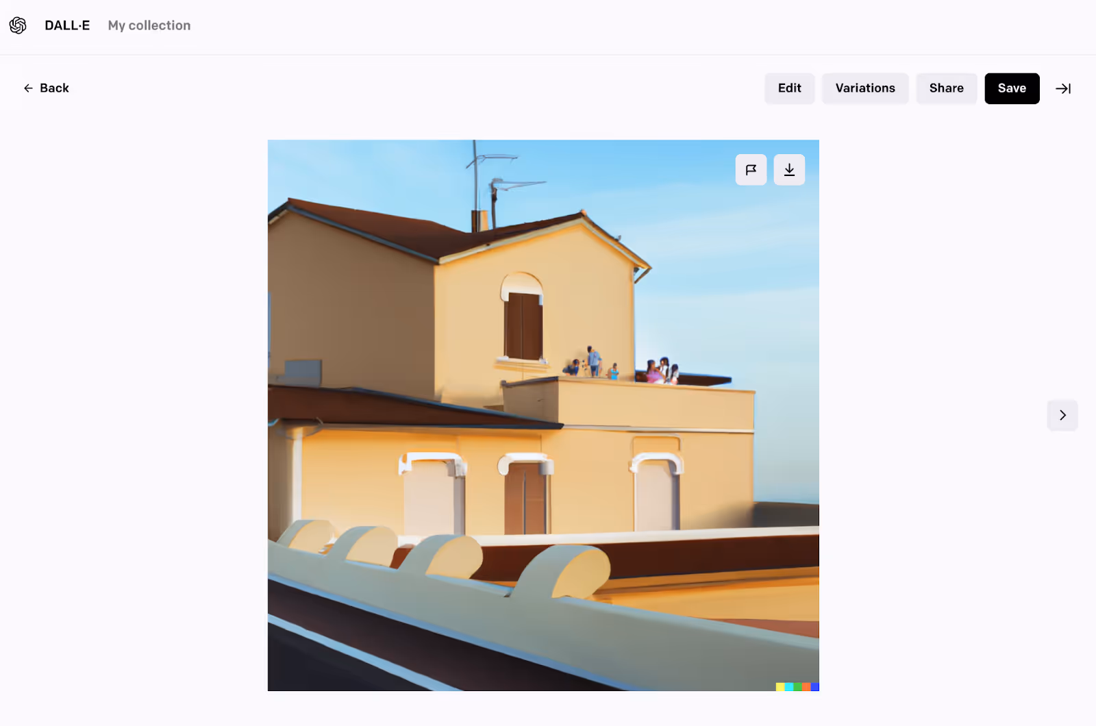 AI generated image of a family enjoying a fun time in a Spanish Villa Terrace