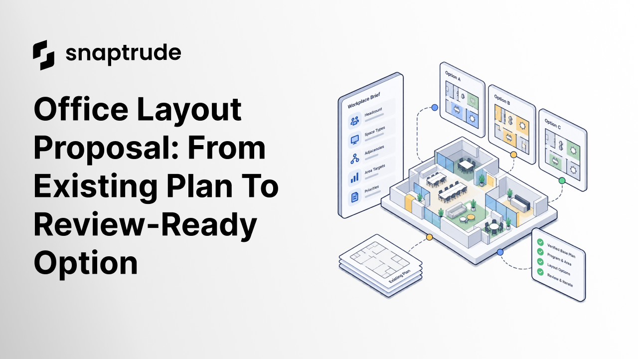Office Layout Proposal: From Existing Plan to Review-Ready Option