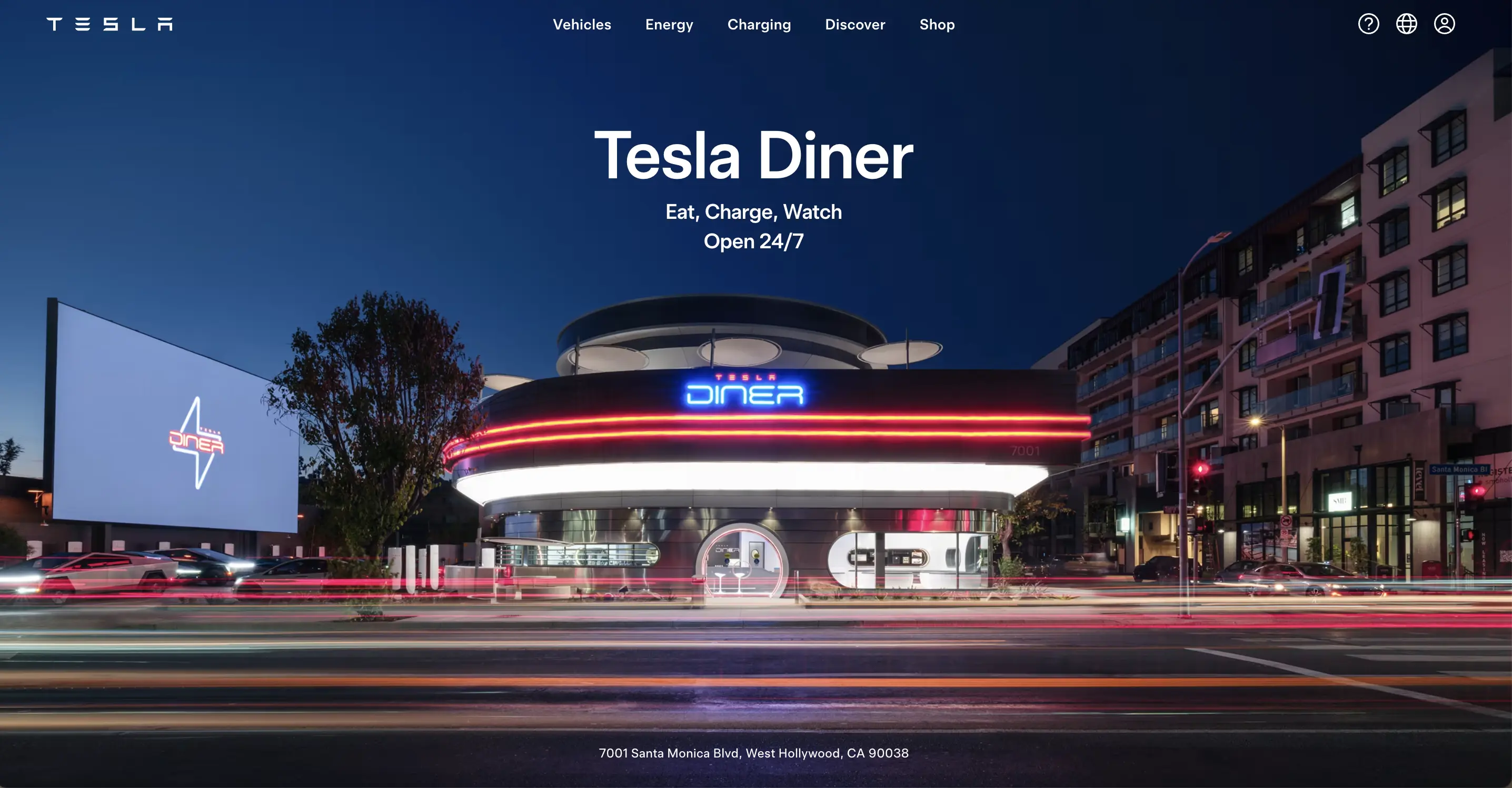Tesla Diner特斯拉餐厅的外观