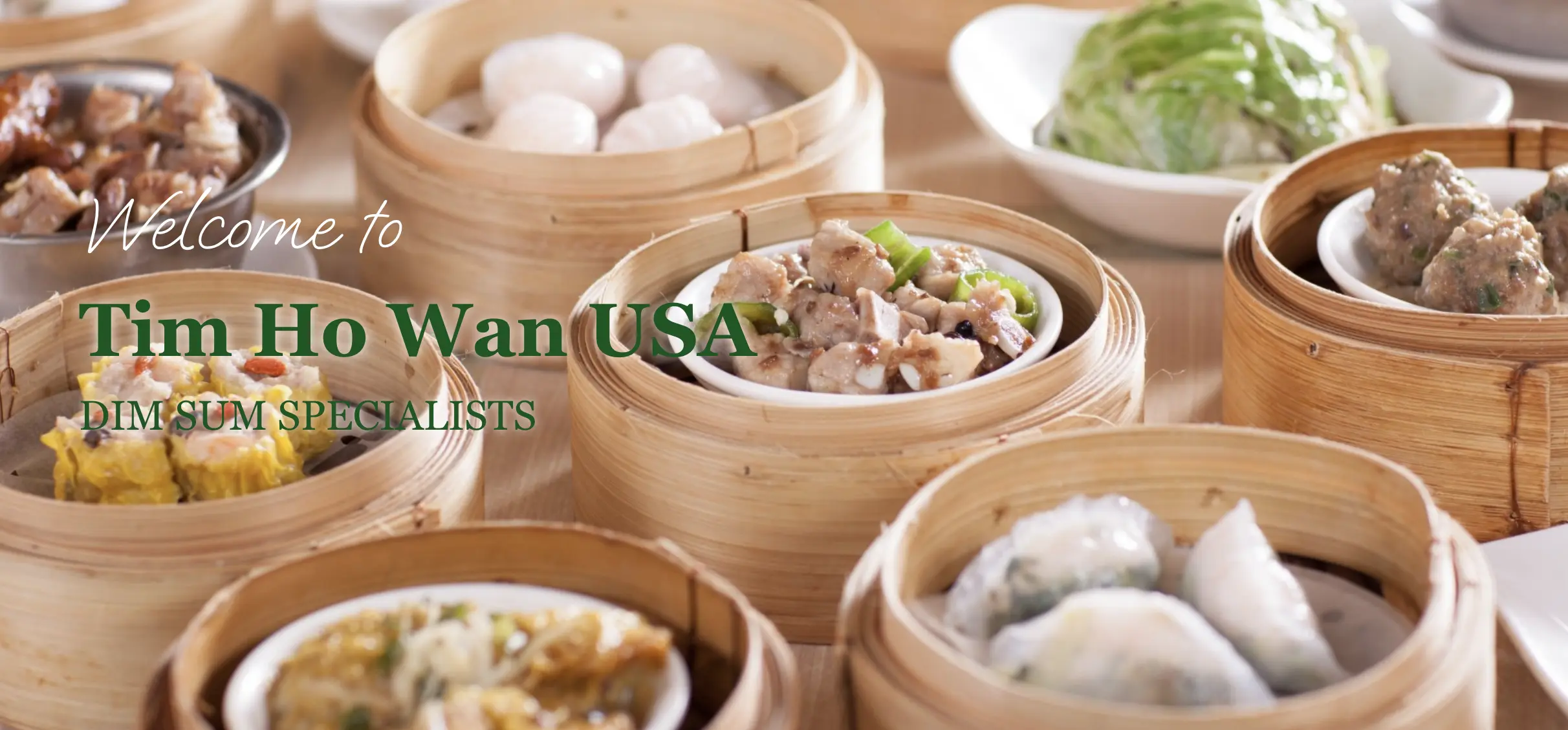 香港知名点心连锁品牌添好运（Tim Ho Wan）的招牌蒸排骨，烧卖，虾饺