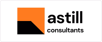 Orange chat bubble icon on black background.