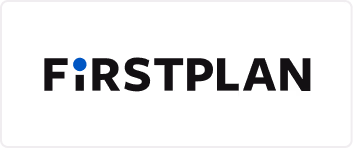 Firstplan company logo with a blue dot above the 'I'.