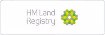 HM Land Registry text with a hexagonal pattern logo in green and yellow shades.