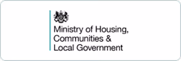 Logo of the Ministry of Housing, Communities & Local Government with a royal emblem.