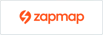 Zapmap company logo in orange on a black rectangular background.