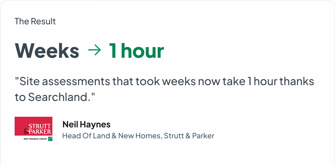 Testimonial: Site assessments that took weeks now take 1 hour thanks to Searchland.