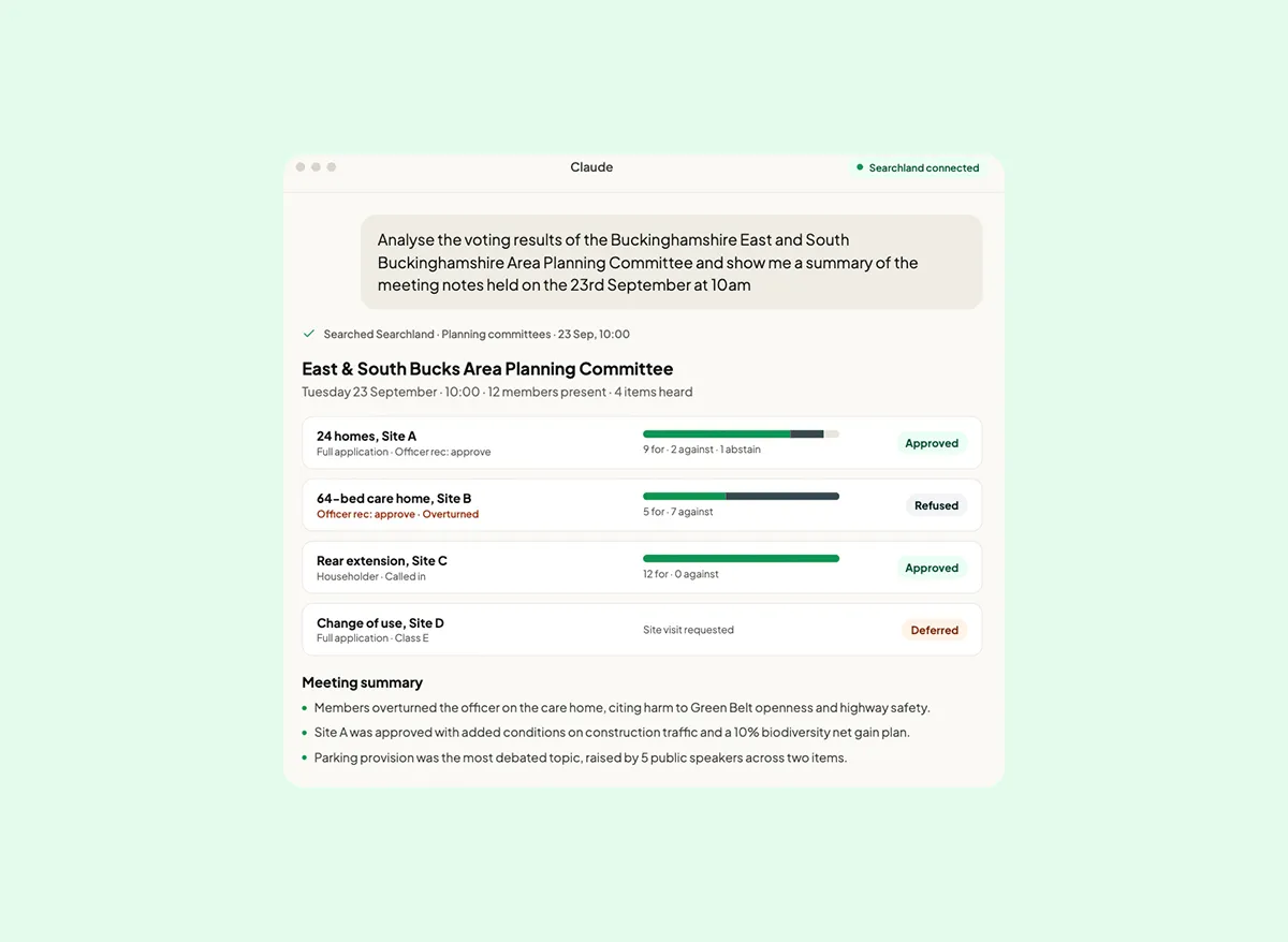 Ask your AI model of choice to dig deeper on planning committee data