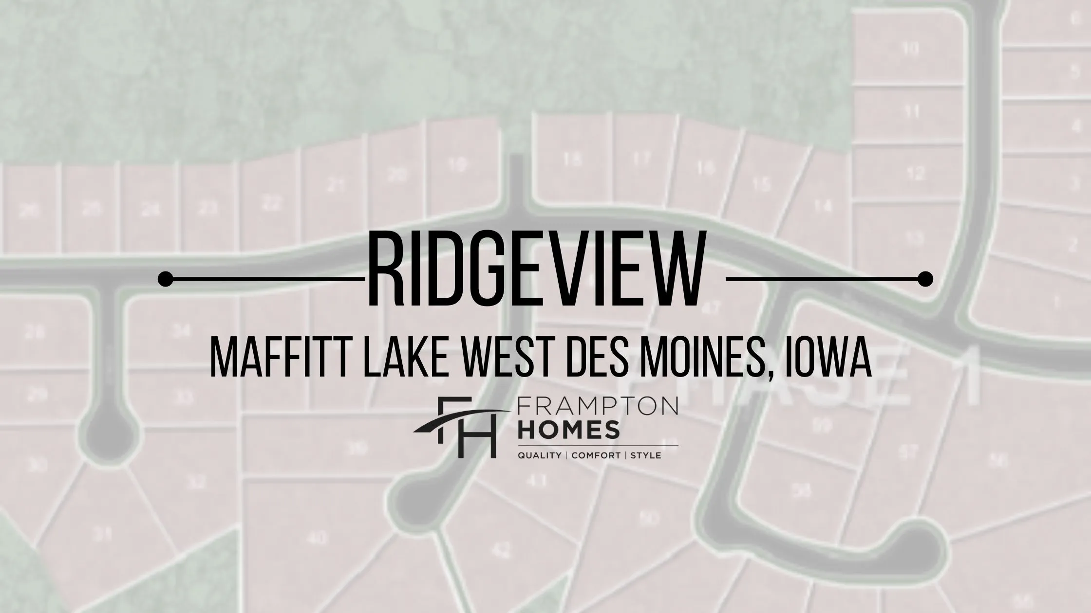 Ridgeview Development Maffitt Lake, West Des Moines IA 