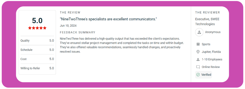 NineTwoThree AI studio top mobile development company