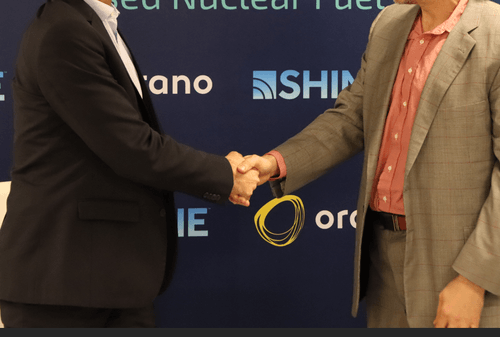 First step in creating coalition of companies to provide a cost-effective solution for recycling and reusing used nuclear fuel material.