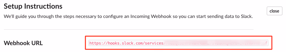 Slack webhooks