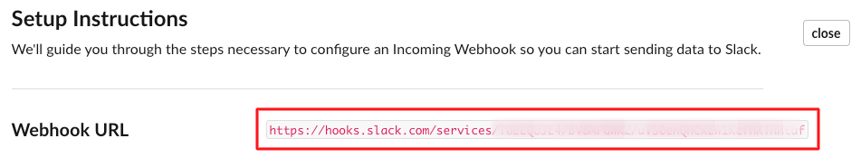 Slack webhooks