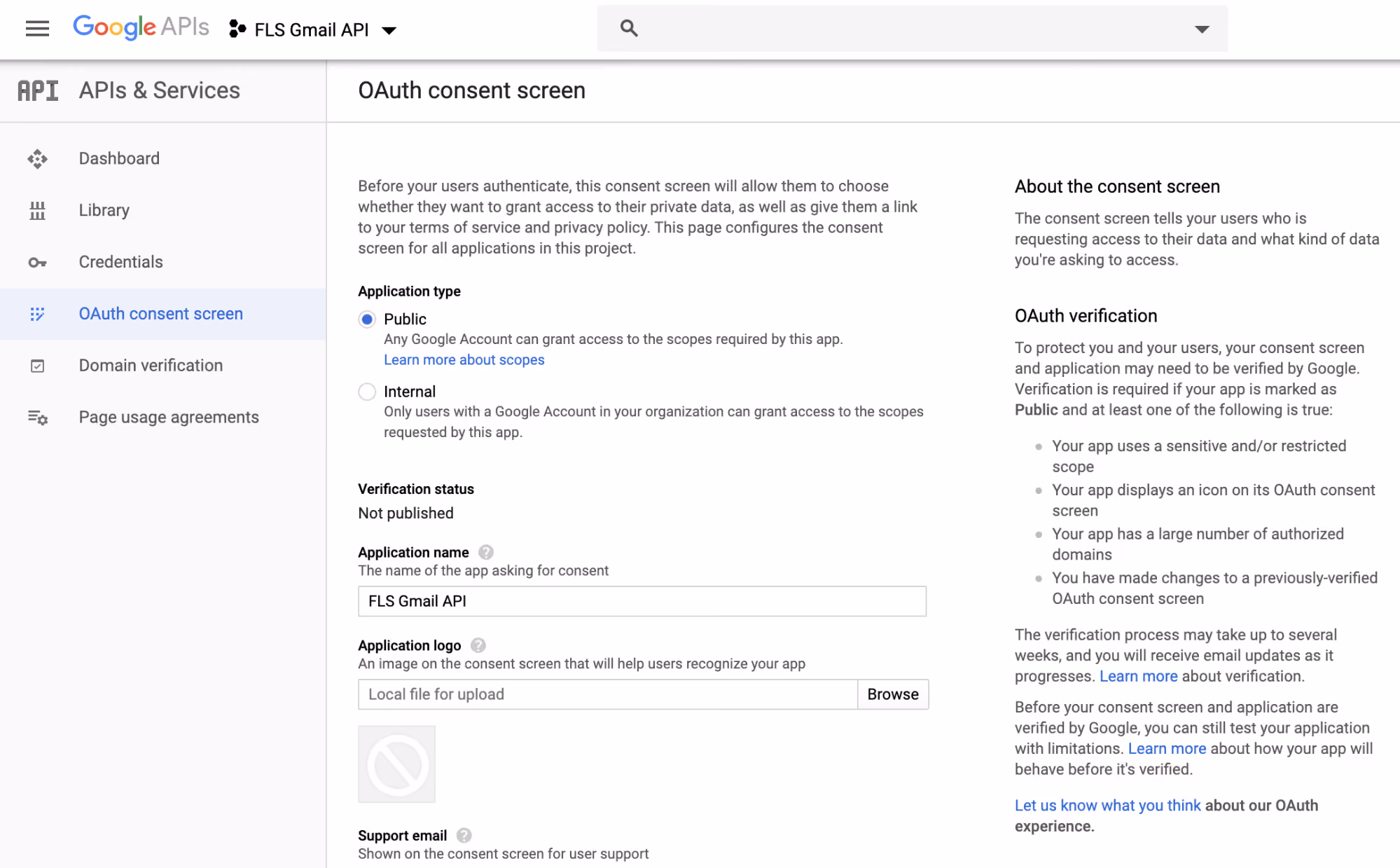 OAuth Consent Screen