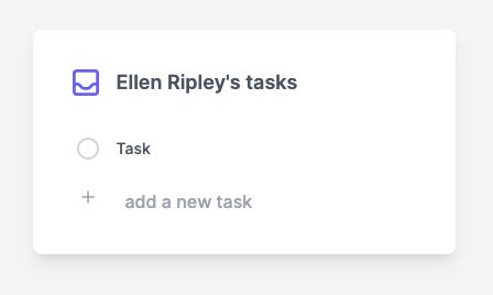 Screenshot of the to-do list application with only one task.