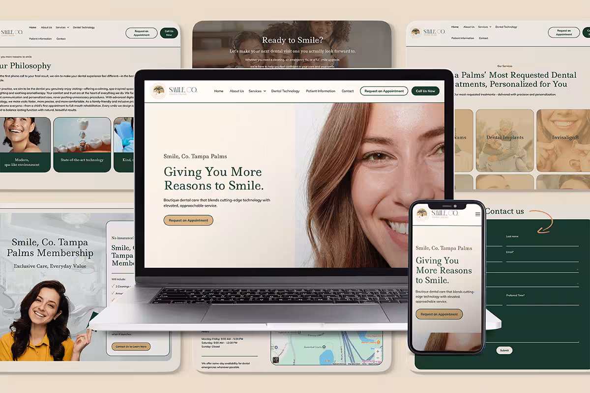 Smile, Co. Tampa Palms Website Thumbnail